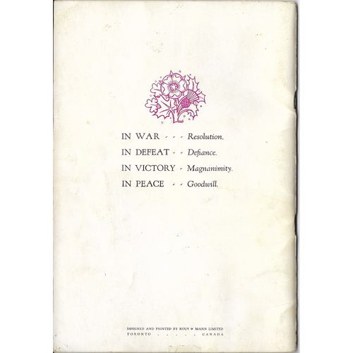 Book: Man of Valour Winston Spencer Churchill by John Collingwood Reade 32 pages