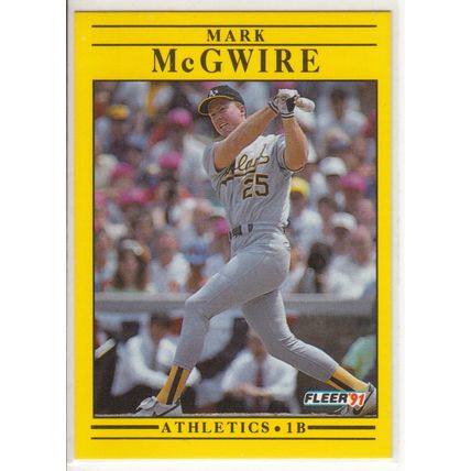 1991 Fleer Mark McGwire baseball card 17 - NM – Athletics A's