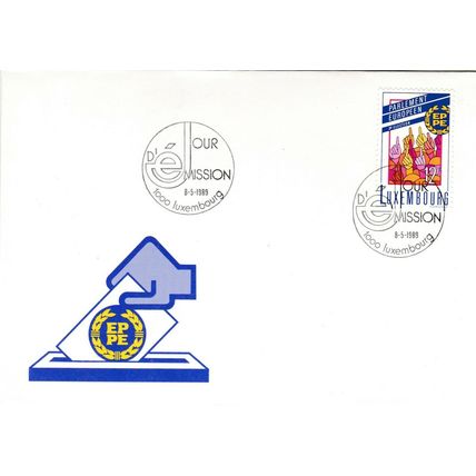 Luxembourg 1989 Direct Elections FDC special cancel Unaddressed VGC