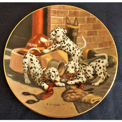 Hamilton Collection Where's the Fire All in a Days Work Dalmatian Plate