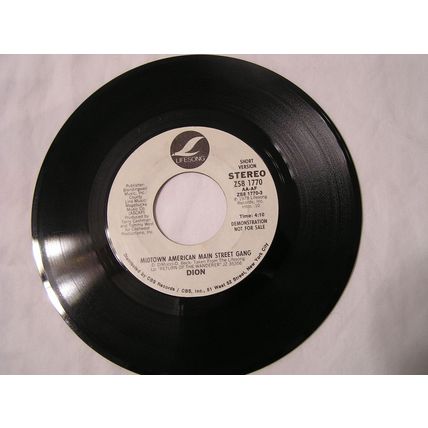 Dion Promo 45-MIDTOWN AMERCIAN MAIN STREET GANG LONG/SHORT
