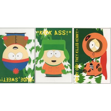 South Park 3x Rare Out Of Print Postcard s