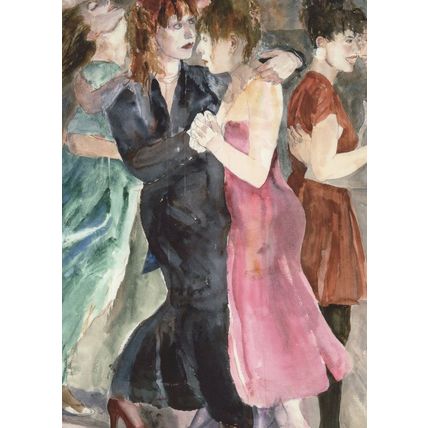 David Remfry Dancers 1989 Lesbian Gay Interest Painting Postcard