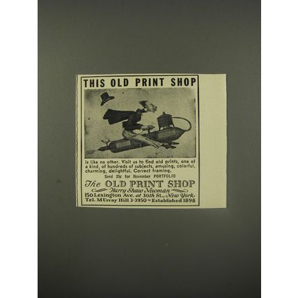 1956 The Old Print Shop Advertisement