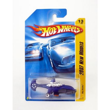 Hot Wheels Sky Knife 013/180 New Models #13 of 36 Blue Die-Cast Helicopter 2007