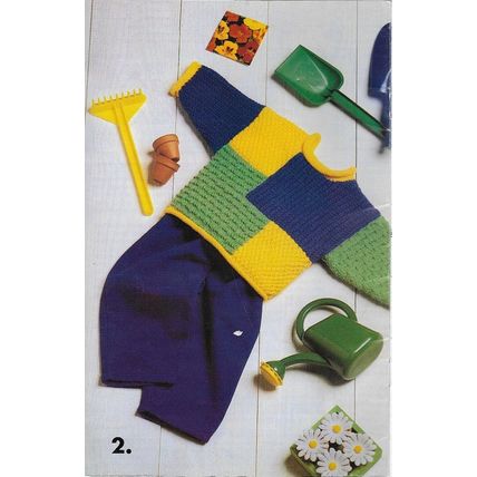 Patons Knitting Book 746 Toddler Togs Sweater Jacket Sz 6 12 18 24 M ©1997