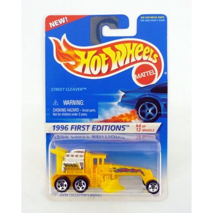 Hot Wheels Street Cleaver #373 First Editions 4 of 12 Yellow Die-Cast Truck 1996