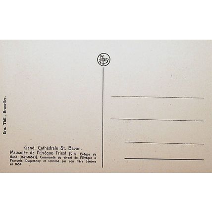 GENT (GAND) MAUSOLEE DE L'EVEQUE TRIEST, ST BAVON CATHEDRAL, BELGIUM, Postcard