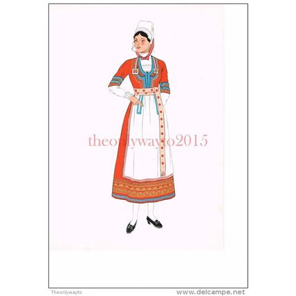 Brittany, Woman from Region of Quimper, Costume, Book Illustration (Print), c193
