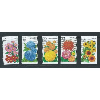 usa stamps garden flowers set used sg3112 sg 3112 1995 a