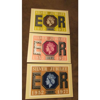 1977 GB PHQ Postcard covers - Queen Elizabeth Silver Jubilee set - PHQ22