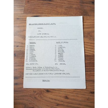 1972/73 Mossley vs South Liverpool - Northern Premier League * FREE P&P *