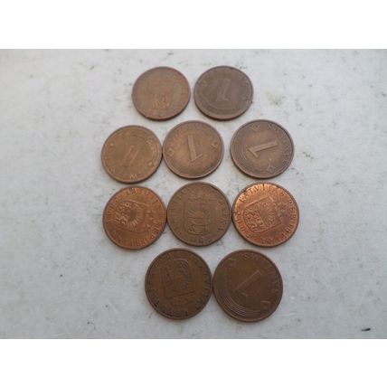 Latvia - 10 - 1 (one) santims coins - dated 2003