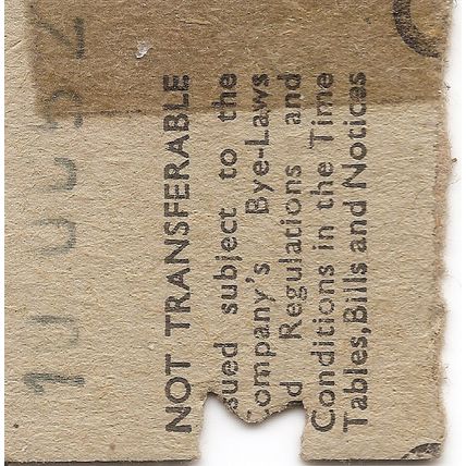 Liverpool Overhead Railway Edmondson Ticket - Pierhead to Brocklebank