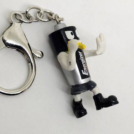 Energizer Battery Mascot Keychain (Bruce Lee Nunchaku Pose) -2000s Mr. Energizer