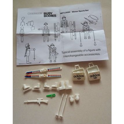 VINTAGE PLAYCRAFT BUSY BODIES WINTER SPORTS SET