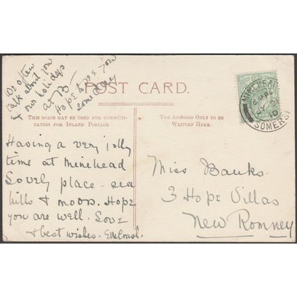 Church Lane, Minehead, Somerset, 1910 - Valentine's Postcard
