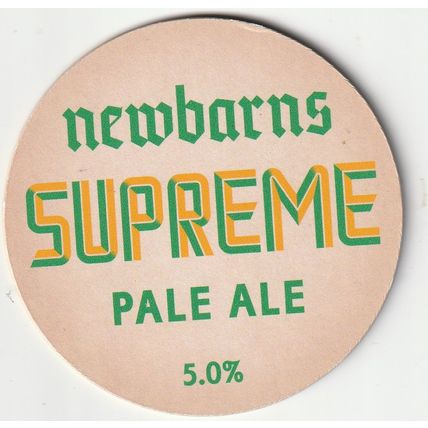 UNUSED KEG CLIP FRONT - NEWBARNS BREWERY - SUPREME PALE ALE