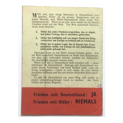 Original WW2 British Air Drop Booklet. - Code G.13. - 1944. - Rare.