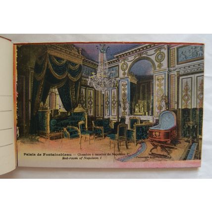 Vintage Book of 20 Postcards Palais Fontainbleau, France