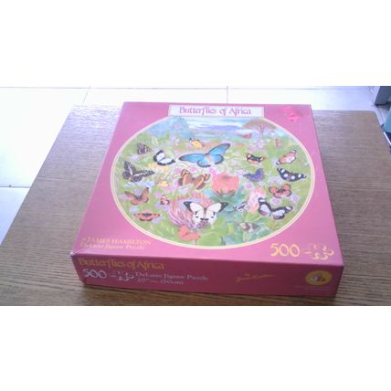 BUTTERFLIES OF AFRICA by Joyce Bee Circular Jigsaw Puzzle (500 Piece)