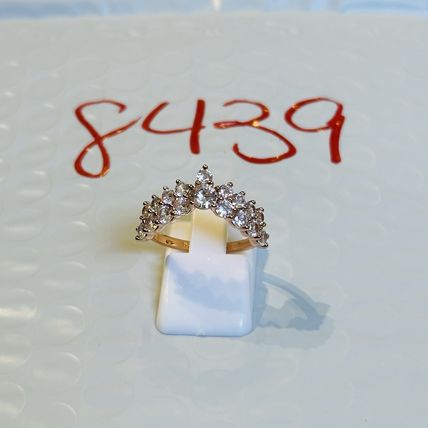 Bomb Party Sz7 BP Ring Fashion Jewelry RBP Diamond CZ Clusters Rose Gold Pl