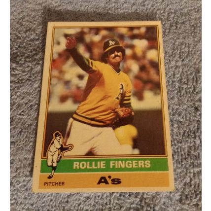 Topps 1976 405 Rollie Fingers Pitcher Oakland A's 5.0 EX Or Better Condition HOF