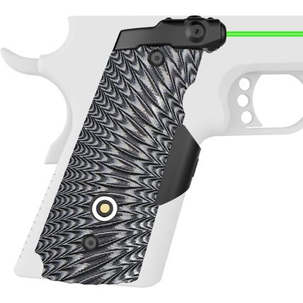 DARKFANG Compact/Full Size 1911 Laser Grip with Ambi Safety Cut, G10 1911 Laser
