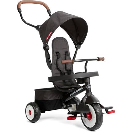 Radio Flyer Premium Stroll 'N Trike, Black Baby Trike for Ages 1-5 Years, Premiu