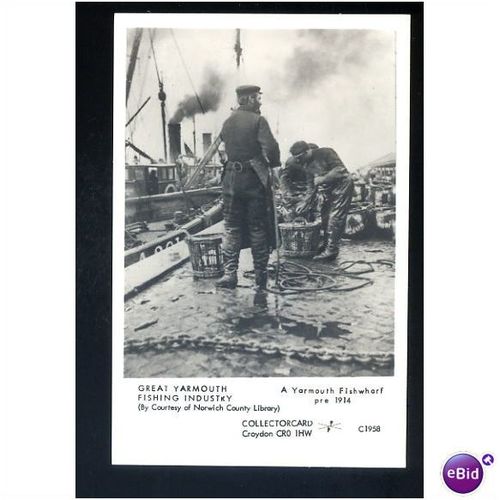 C1958 Norfolk GREAT YARMOUTH Fishing Industry Postcard