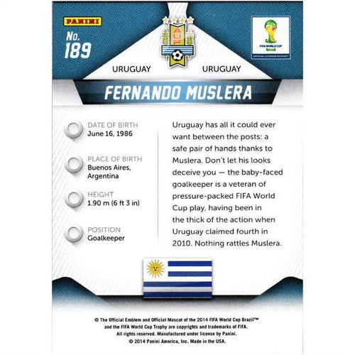 2014 Panini Prizm World Cup - #189 - Fernando Muslera