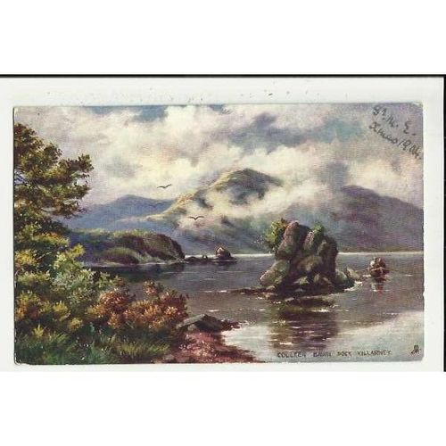 7137 Ireland KILLARNEY Colleen Bawn Rock Tuck Oilette Postcard