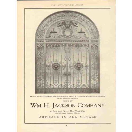 wm h jackson company 1910 henry flagler palm beach fl doors vintage ad