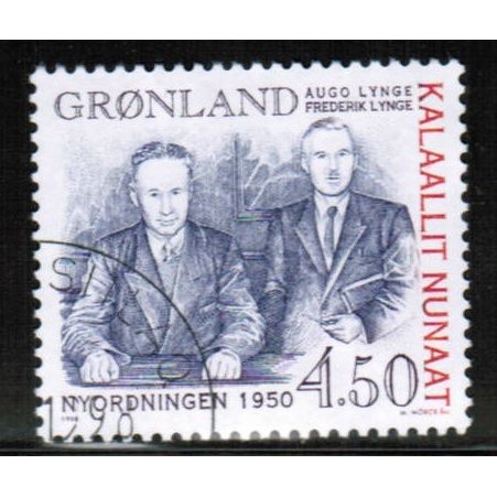 1998 Greenland Sc# 335 used: Politicians 4.50kr