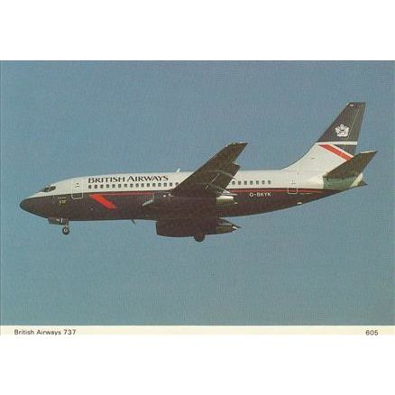 British Airways Boeing B737 Aircraft Postcard (A16388)