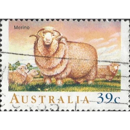 AUSTRALIA, MAMMALS, Merino Sheep, yellow 1989, 36c, #3