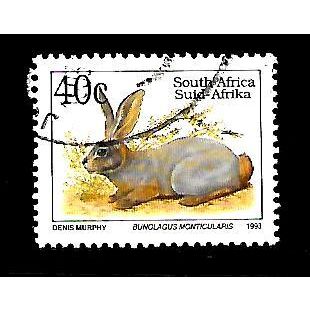 SOUTH AFRICA 1993 40c RAVERINE RABBIT SG 809 FINE USED#