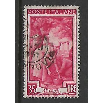 ITALY 1950 ITALY WORKERS 35L RED GATHERING OLIVES SG771 FINE USED