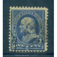 Used 264 1c Benjamin Franklin Just Clears M02741