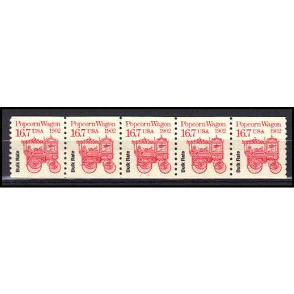 2261 16.7c Popcorn Wagon Very Fine MNH Dry Gum PNC 1/5 X3297