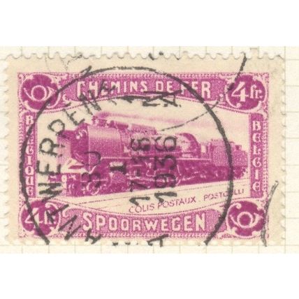 Belgium stamps 1934 - SG P656 - 4f Type 5 Steam Locomotive Goliath 1930 - used 2