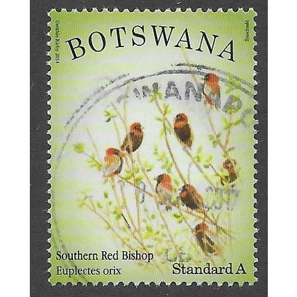 BOT 2014 (P3.50) 'BIRDS - SOUTHERN RED BISHOP' FINE USED (EBID75-592)