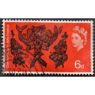 1965 Commonwealth Arts Fedtival. 6d Value. Trinidad Carnival Dancers. Fine Used
