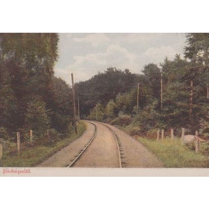 Bokebergsslatt Railway Train Track Skane County Swedish Antique Sweden Postcard