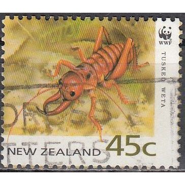 New Zealand 1993 Michel 1294 O Cote (2005) 0.70 Euro WWF Insecte orthoptère
