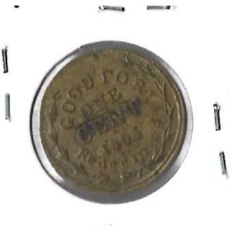 1863 US Civil War Token Frank L Gay Bookseller VF
