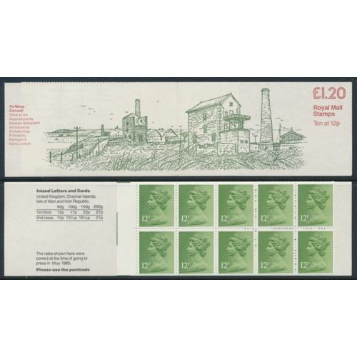 Great Britain 1980 £1.2 Industrial Archaeology 3 Booklet Mint SG FJ2A X943 stamp