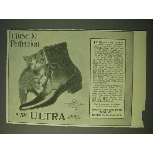 1900 Moore-Shafer Ultra Shoe Ad - Close to perfection