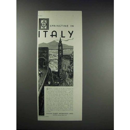 1932 Italian Tourist Information Office Ad - Springtime