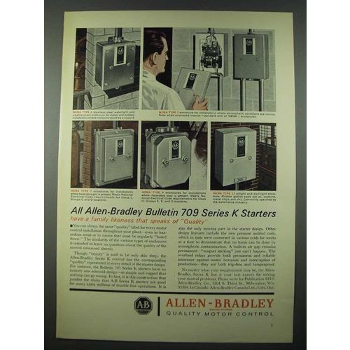 1965 Allen-Bradley Ad - Bulletin 709 Series K Starters